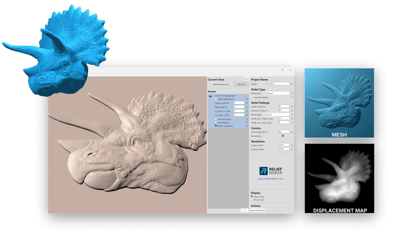 Relief Maker Triceratops Combo Image UNC 2042x1216